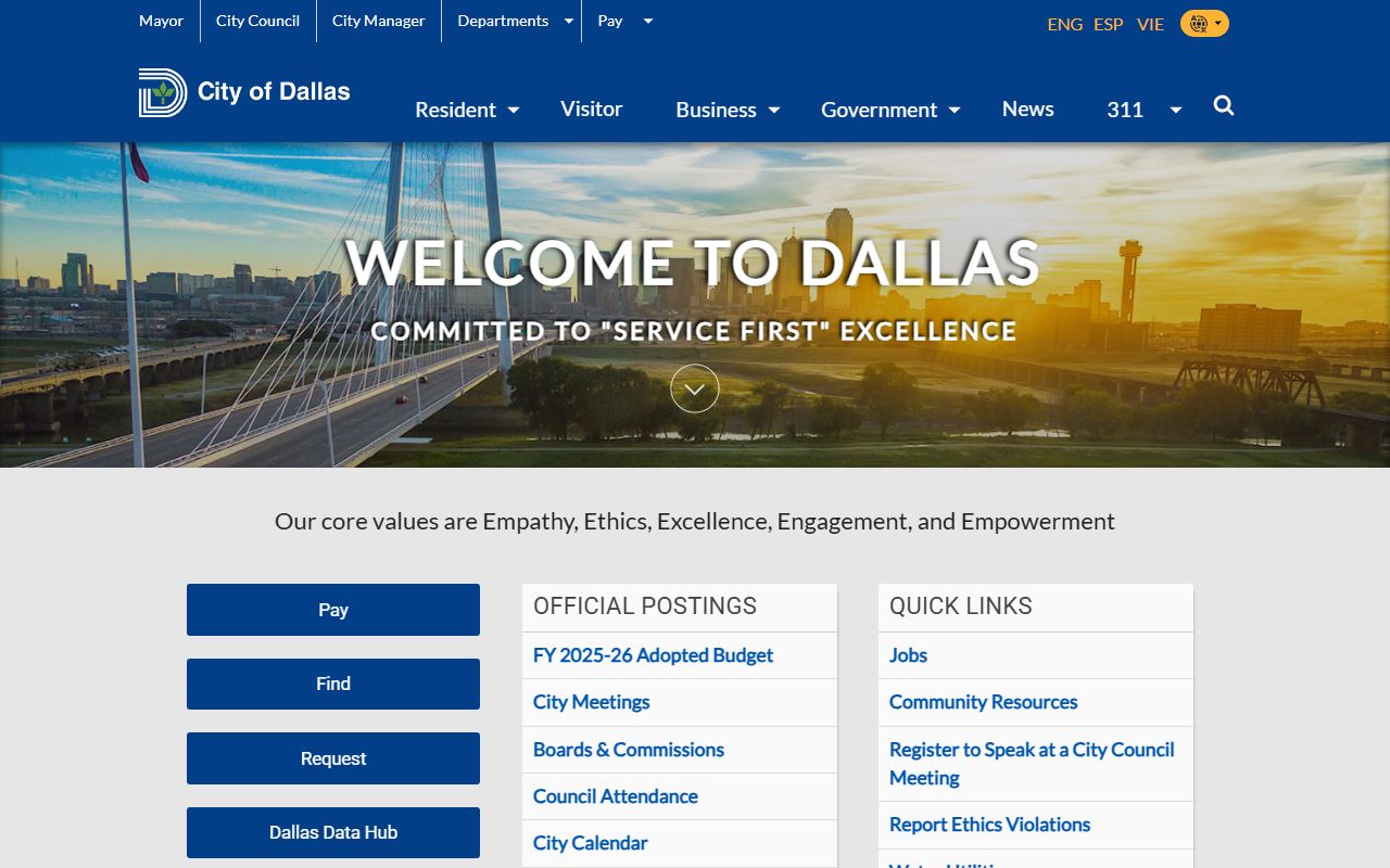 City of Dallas official website - Dallas bankruptcy records