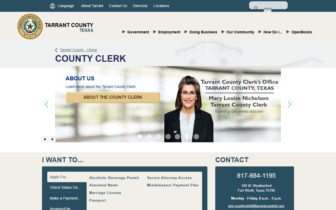 Tarrant County Clerk - Fort Worth bankruptcy records