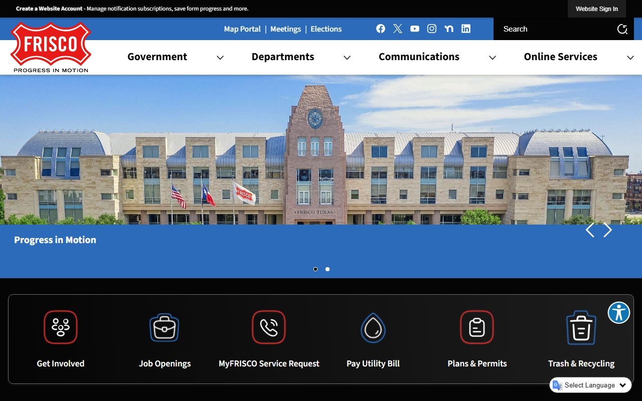 City of Frisco official website - Frisco bankruptcy records