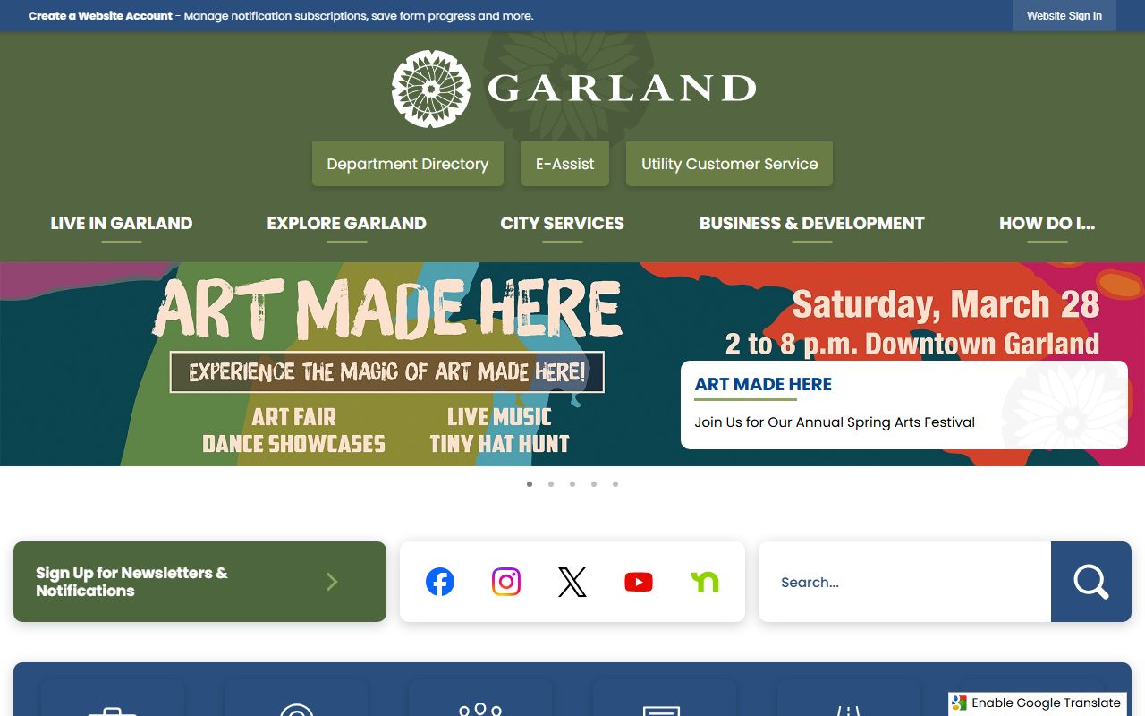 City of Garland official website - Garland bankruptcy records