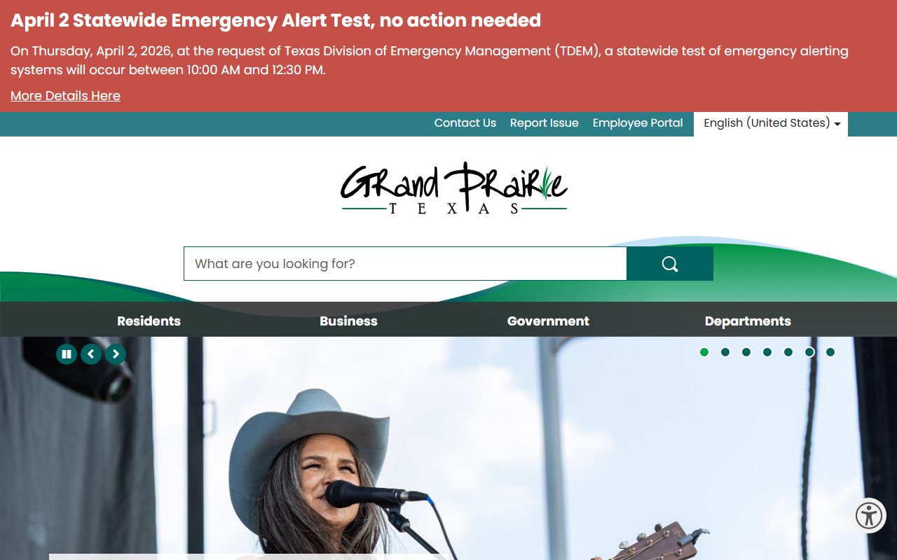 Grand Prairie Texas city official website bankruptcy records