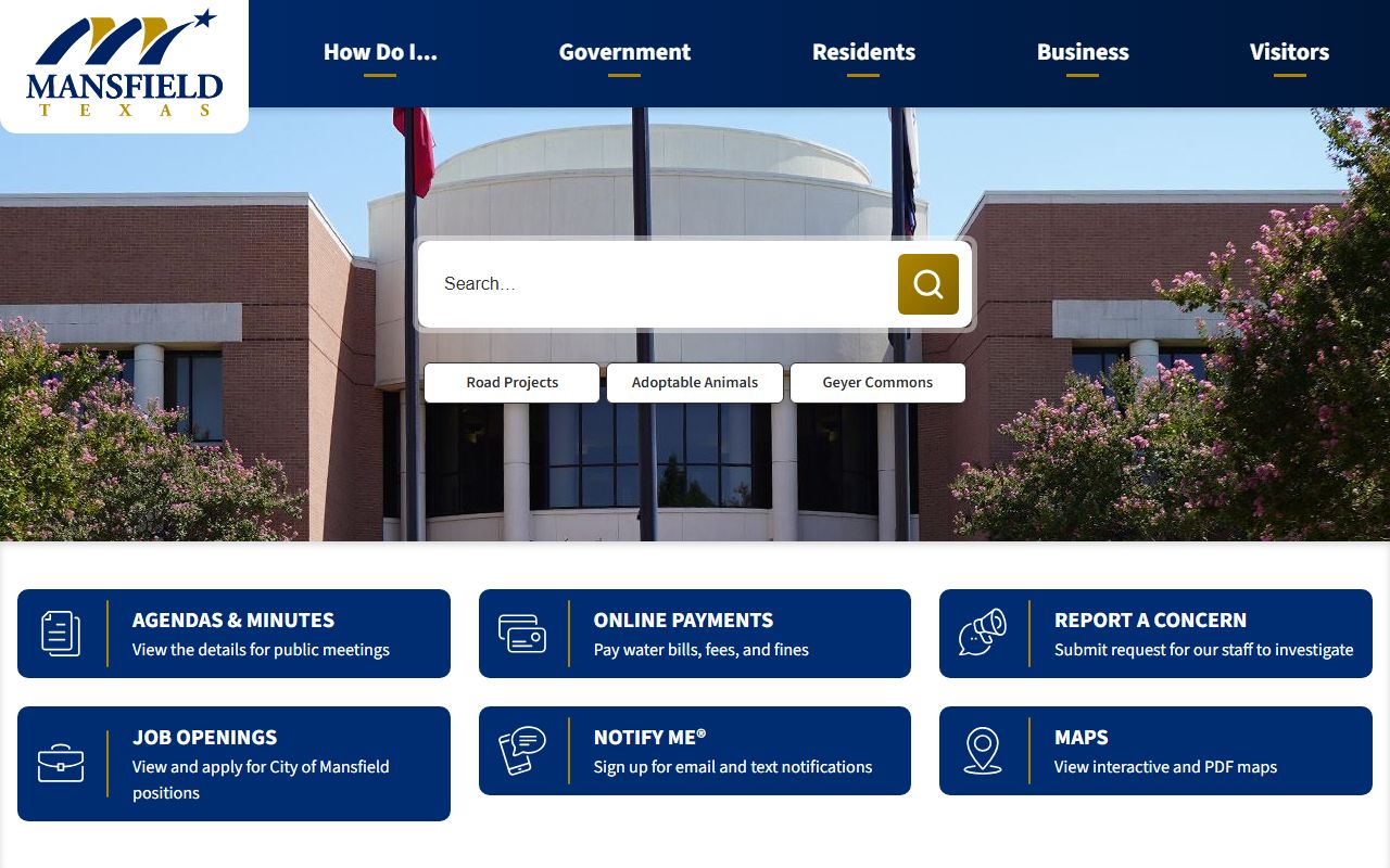 City of Mansfield official website - Mansfield bankruptcy records