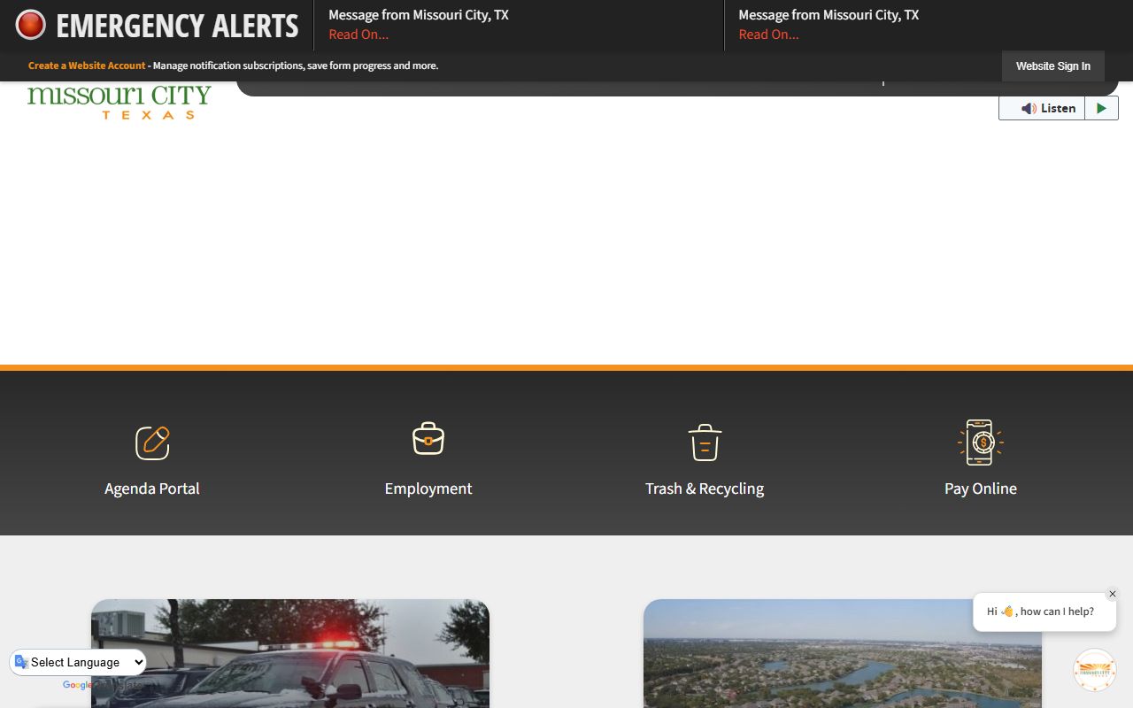 City of Missouri City official website - Missouri City bankruptcy records