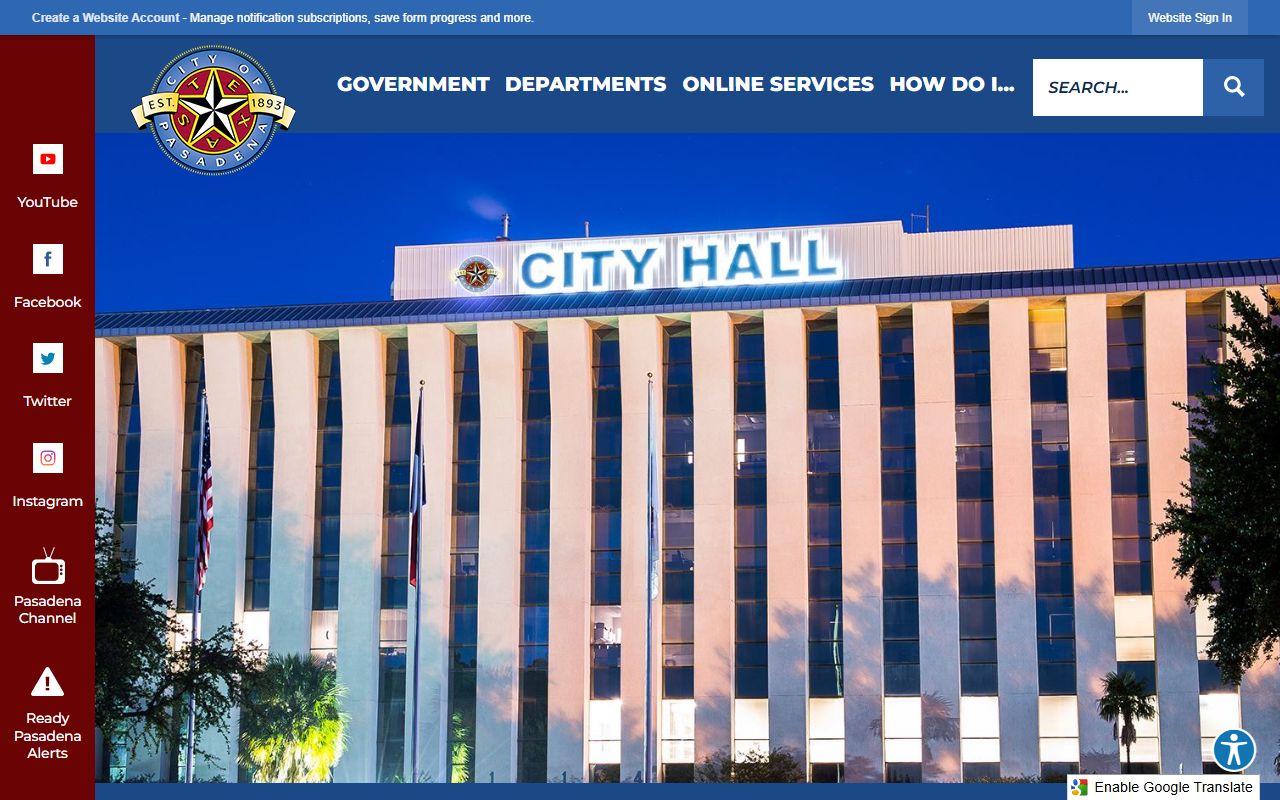 City of Pasadena official website - Pasadena bankruptcy records