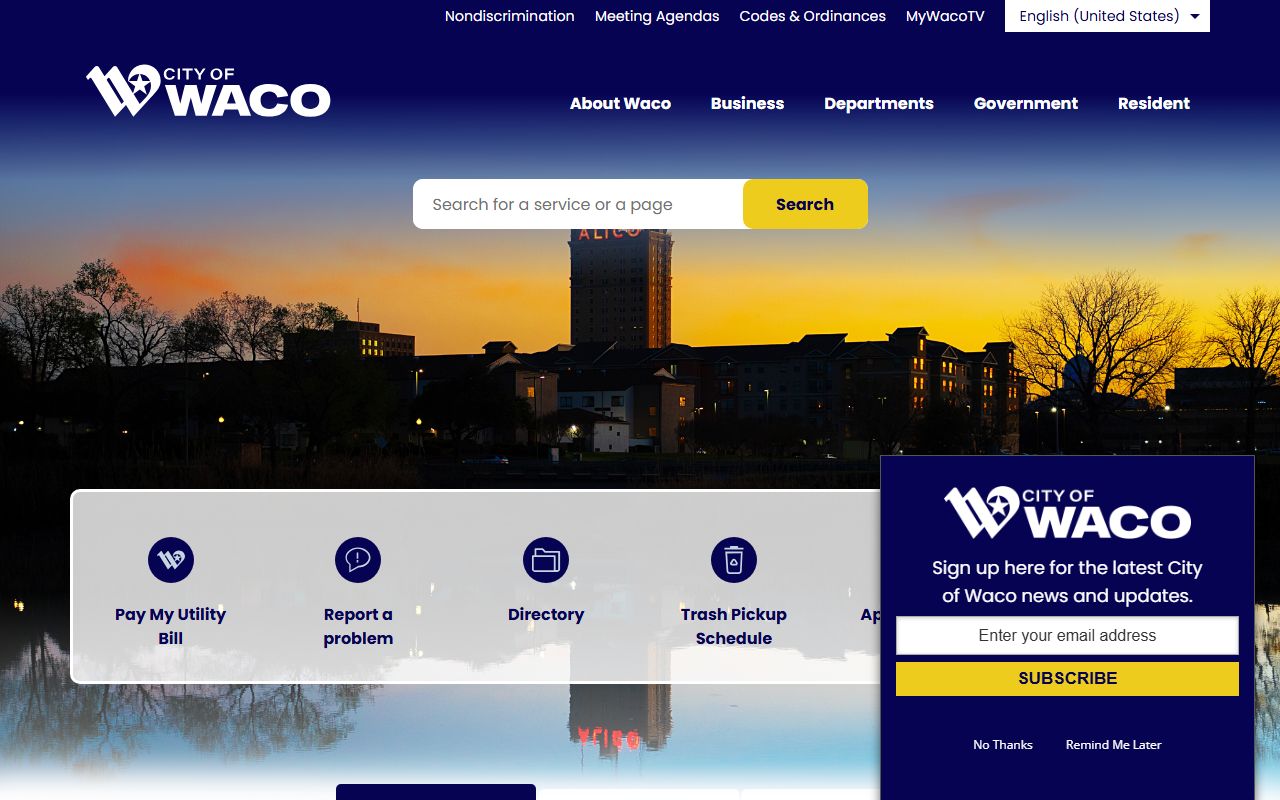 City of Waco official website - Waco bankruptcy records