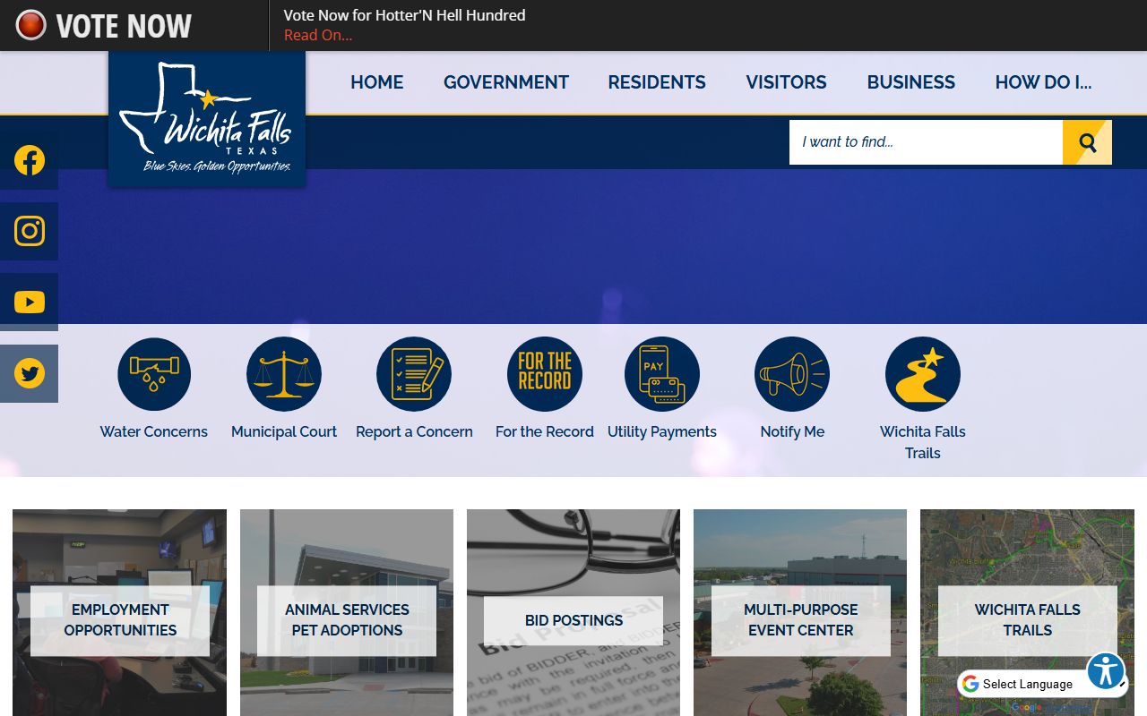 City of Wichita Falls official website - Wichita Falls bankruptcy records