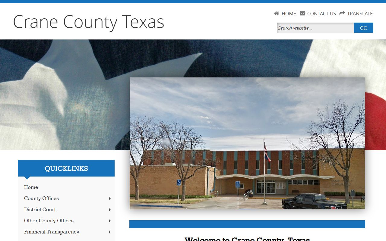 Crane County Government website - Crane County bankruptcy records