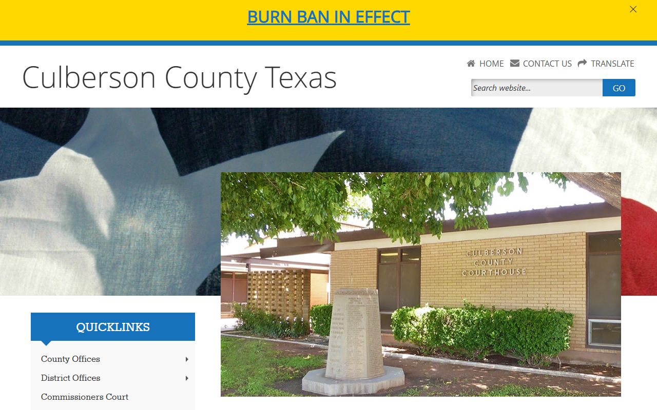 Culberson County Government website - Culberson County bankruptcy records