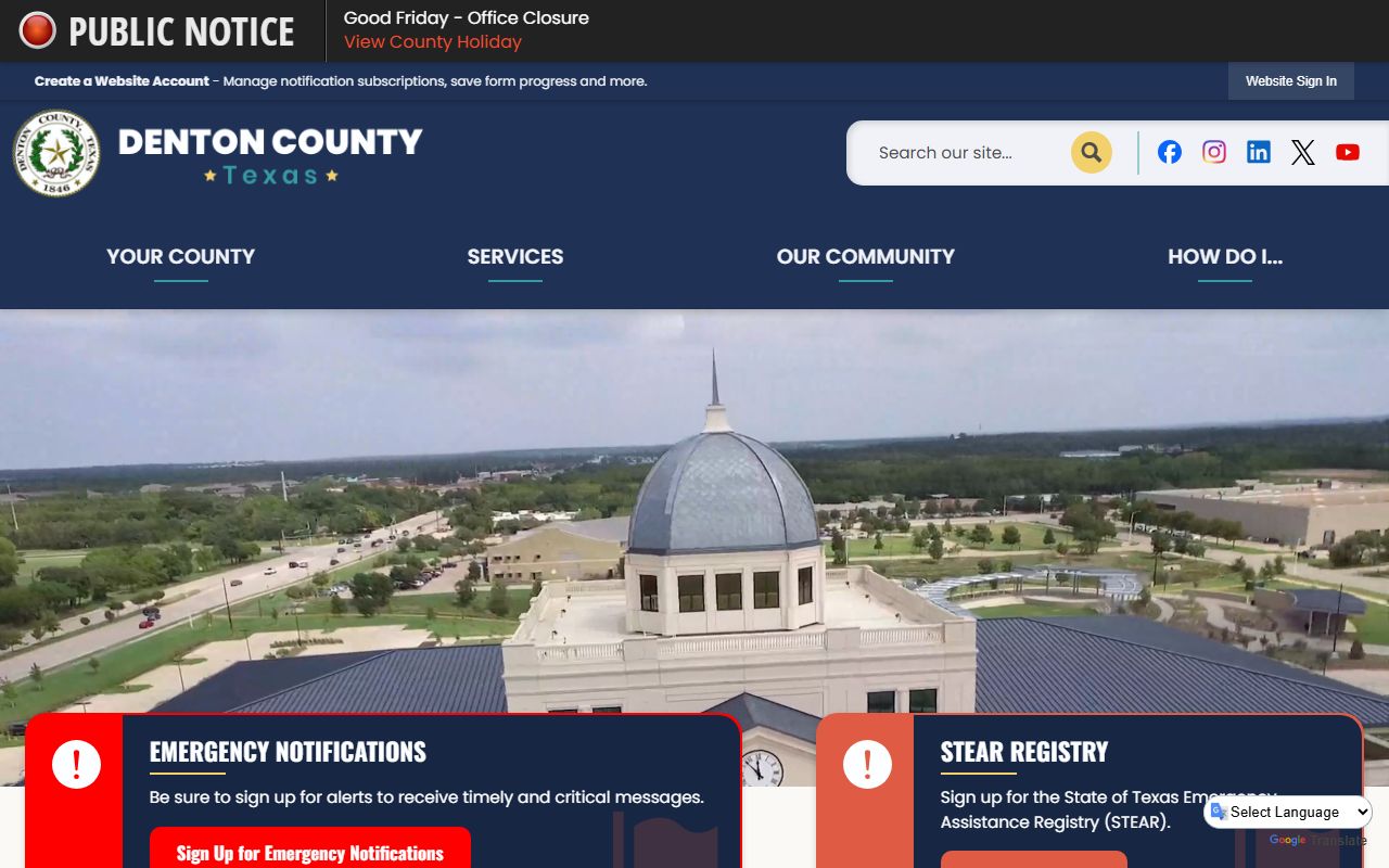 Denton County government website Denton bankruptcy records