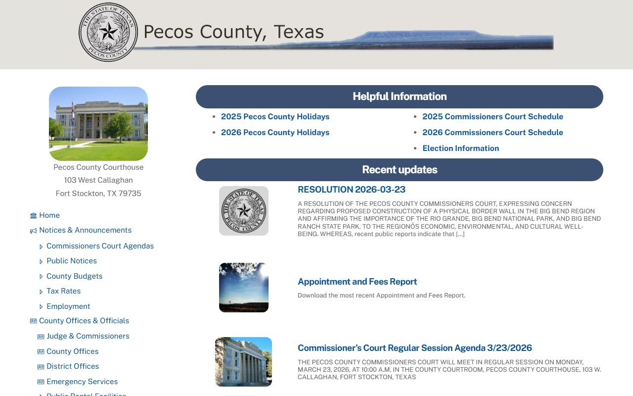 Pecos County Government - Pecos County Bankruptcy Records