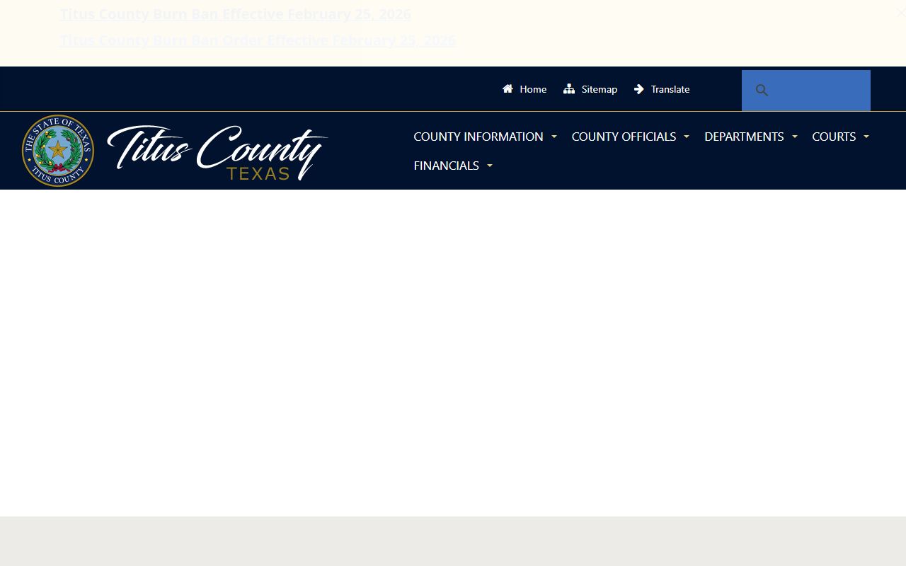 Titus County Government - Titus County Bankruptcy Records