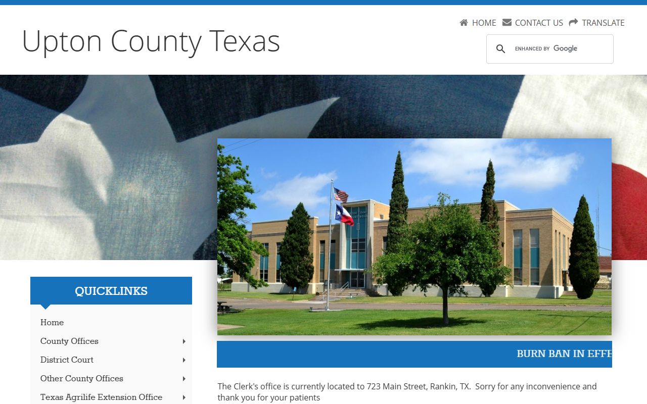 Upton County government in Rankin Texas