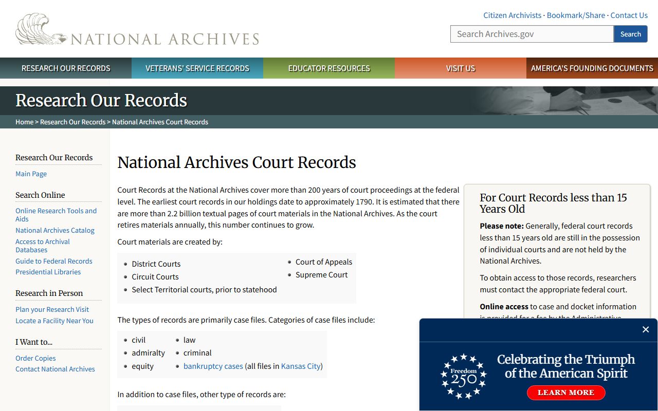 National Archives federal court records for Texas bankruptcy records